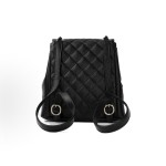 CHANEL⾹奈⼉ Duma 23P ⾦扣双C Logo  双肩包 ⿊⾊